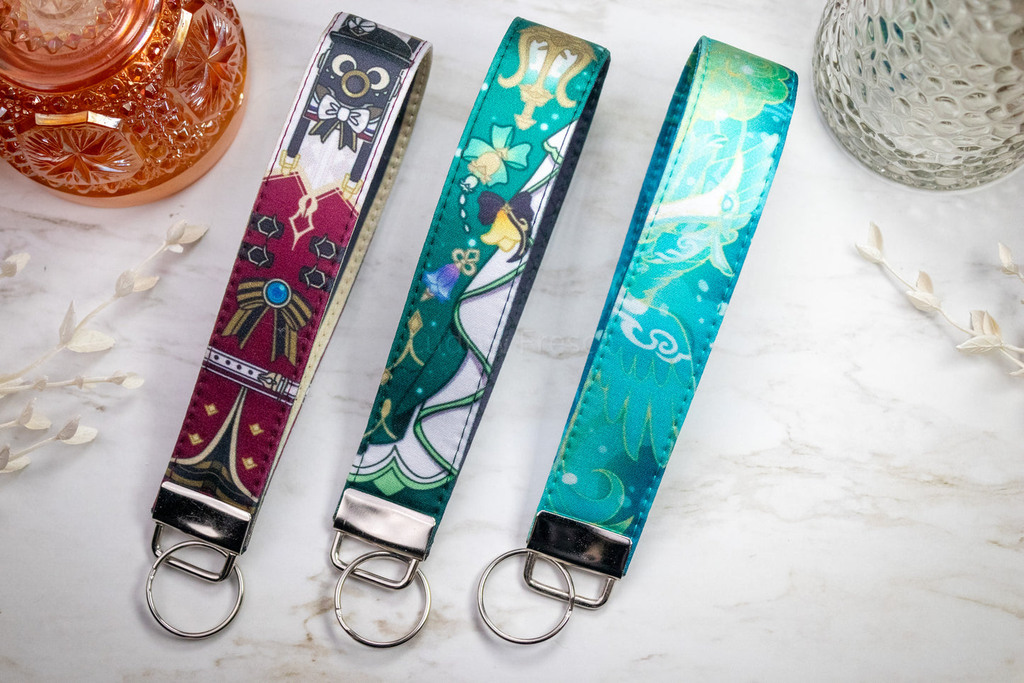 Genshin Impact Charlotte // Key Fob Wristlet