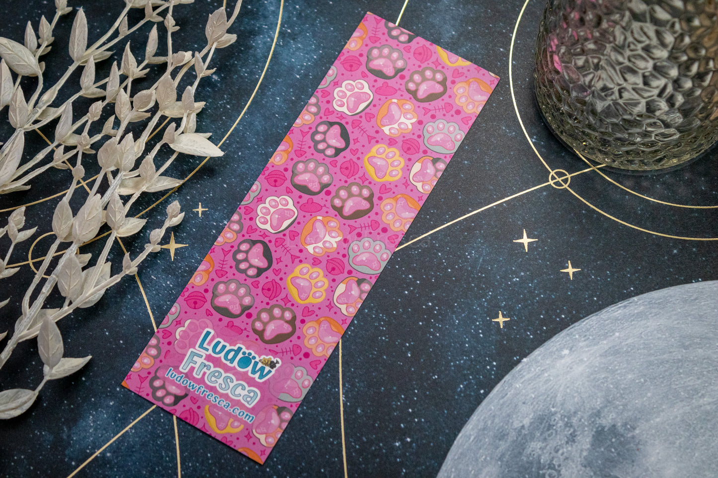 Pink Cat Paws // Bookmark
