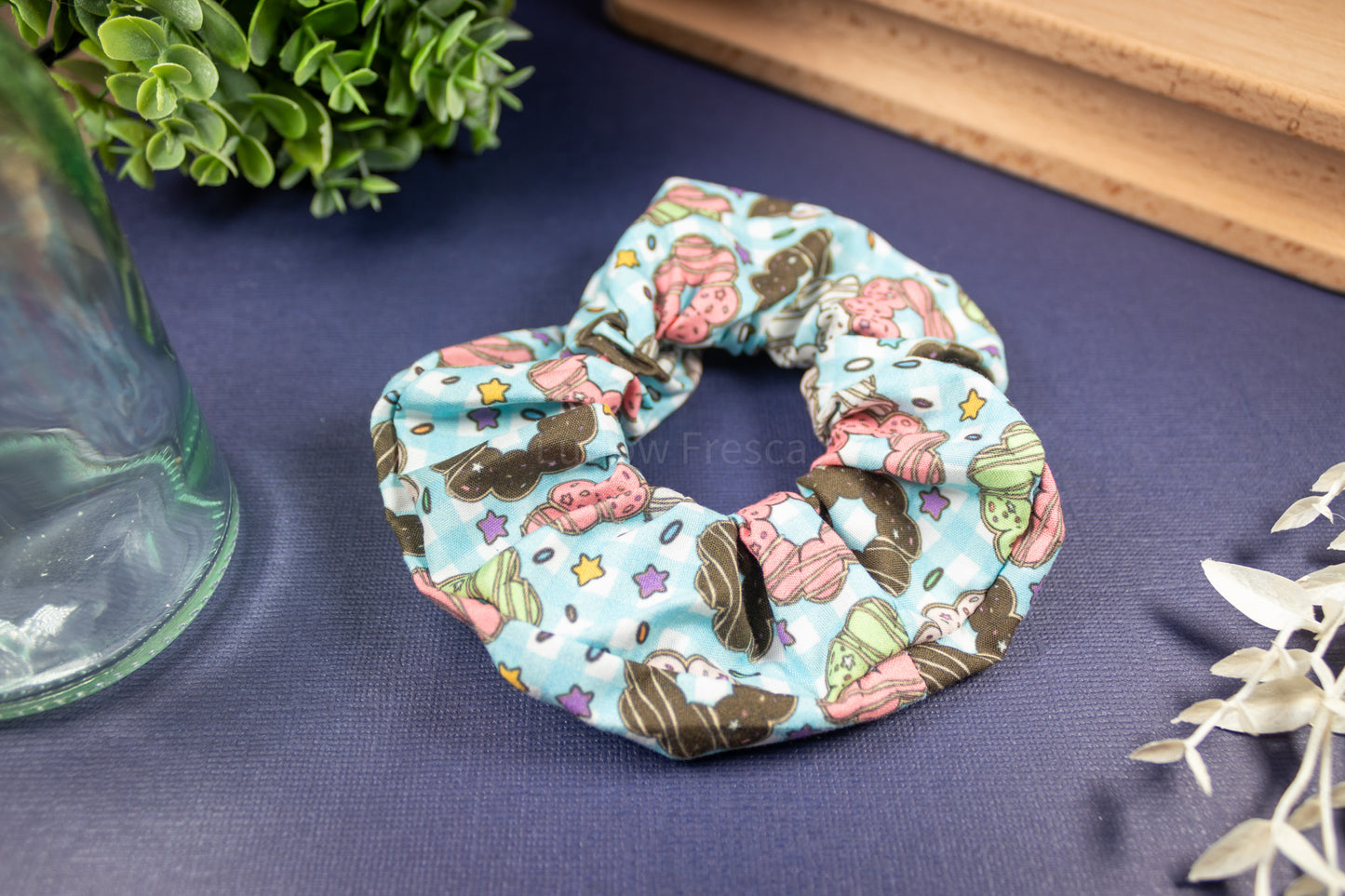 Blue Mochi Donut // Scrunchie