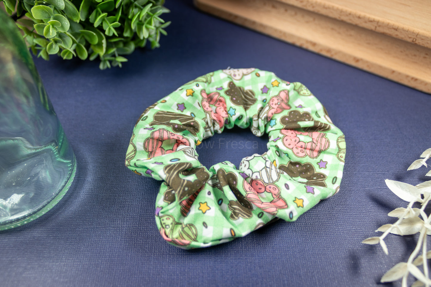 Green Mochi Donut // Scrunchie