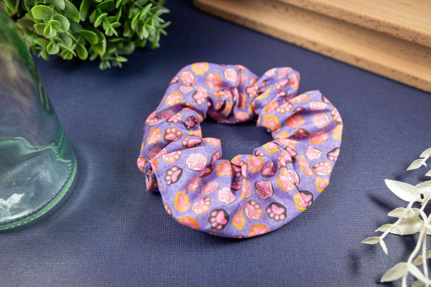 Purple Cat Paws // Scrunchie