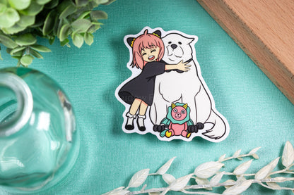 Girl and Her Dog // Vinyl Sticker