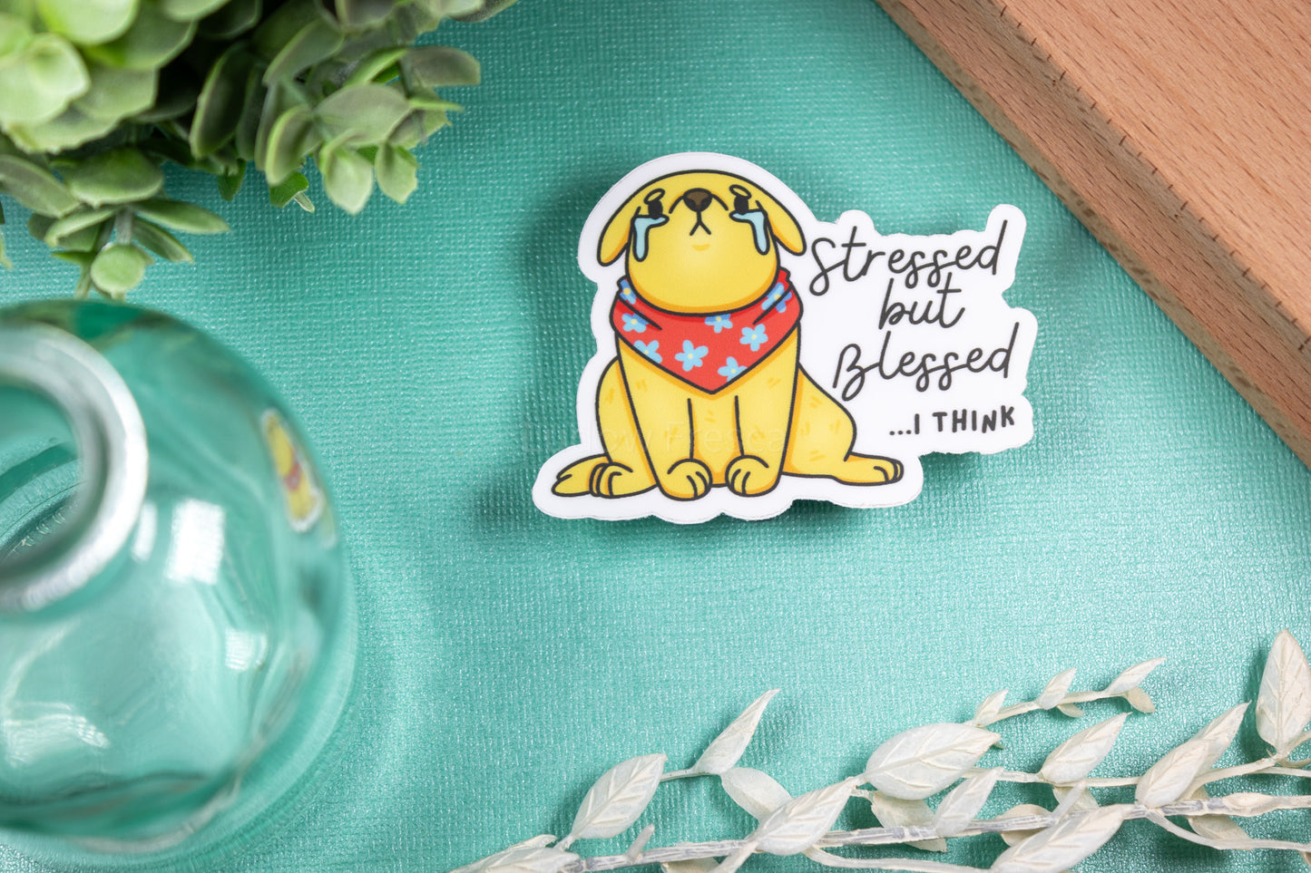 Sunny Sunshine -- Stressed But Blessed // Vinyl Sticker