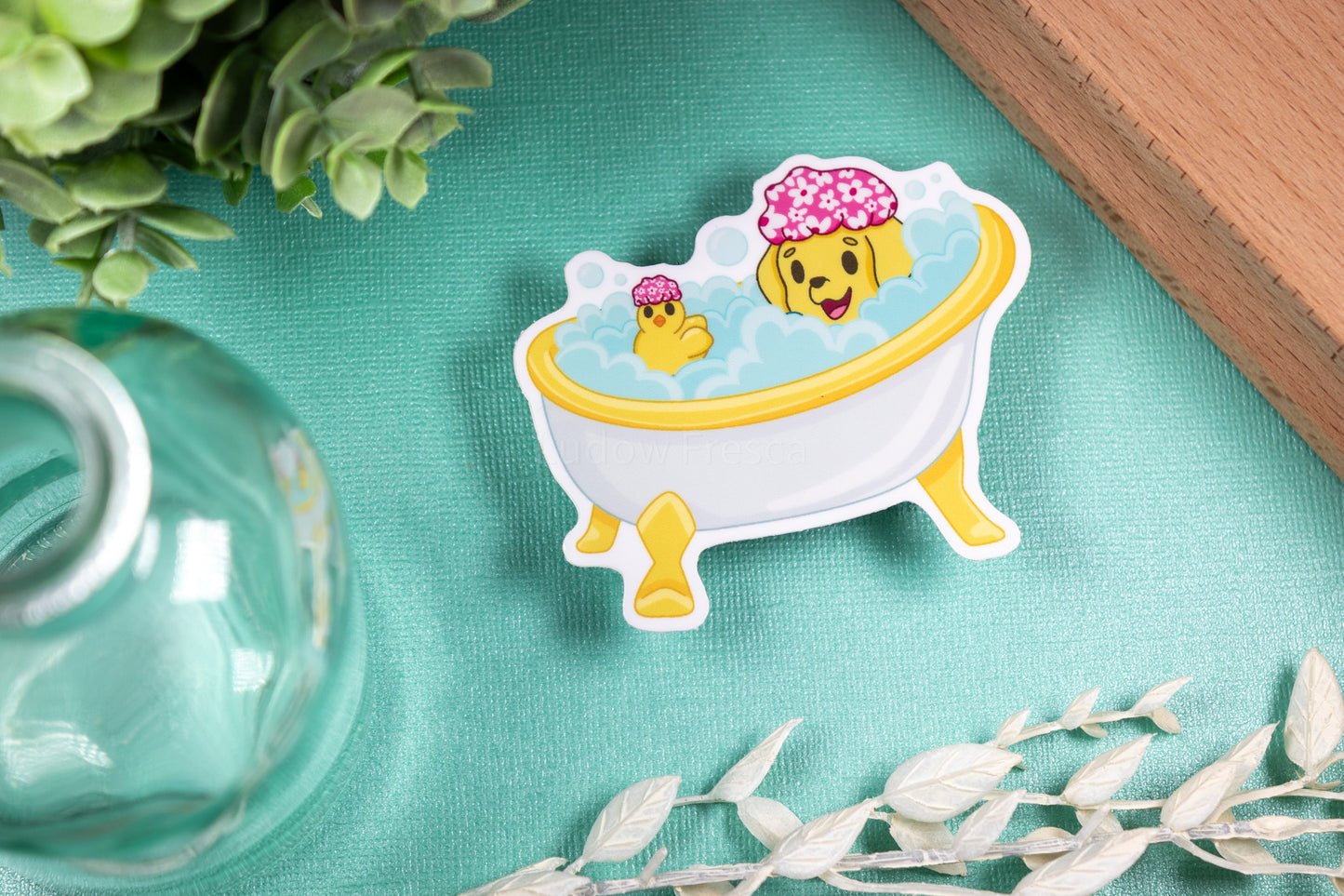 Sunny Sunshine -- Bath Time! // Vinyl Sticker