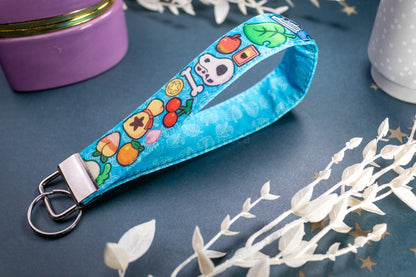 Debt But Make It Cute Blue // Key Fob Wristlet