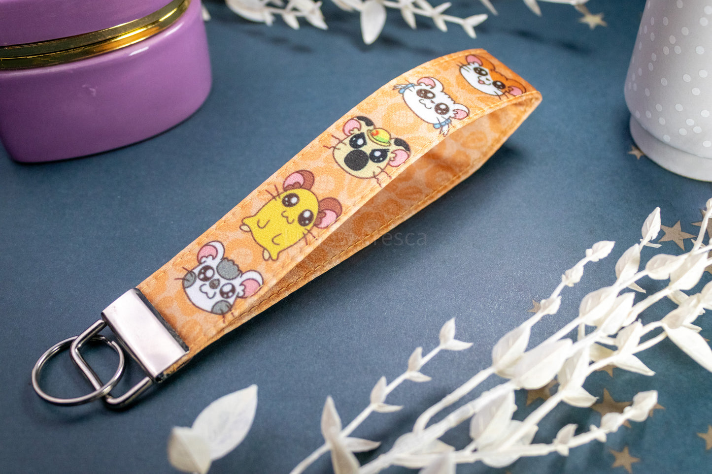 Hamsters With Personality // Key Fob Wristlet