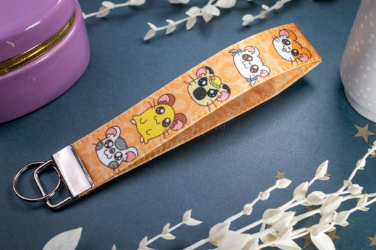 Hamsters With Personality // Key Fob Wristlet