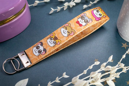 Hamsters With Personality // Key Fob Wristlet