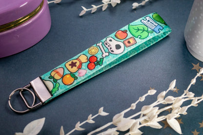 Debt But Make It Cute Green // Key Fob Wristlet