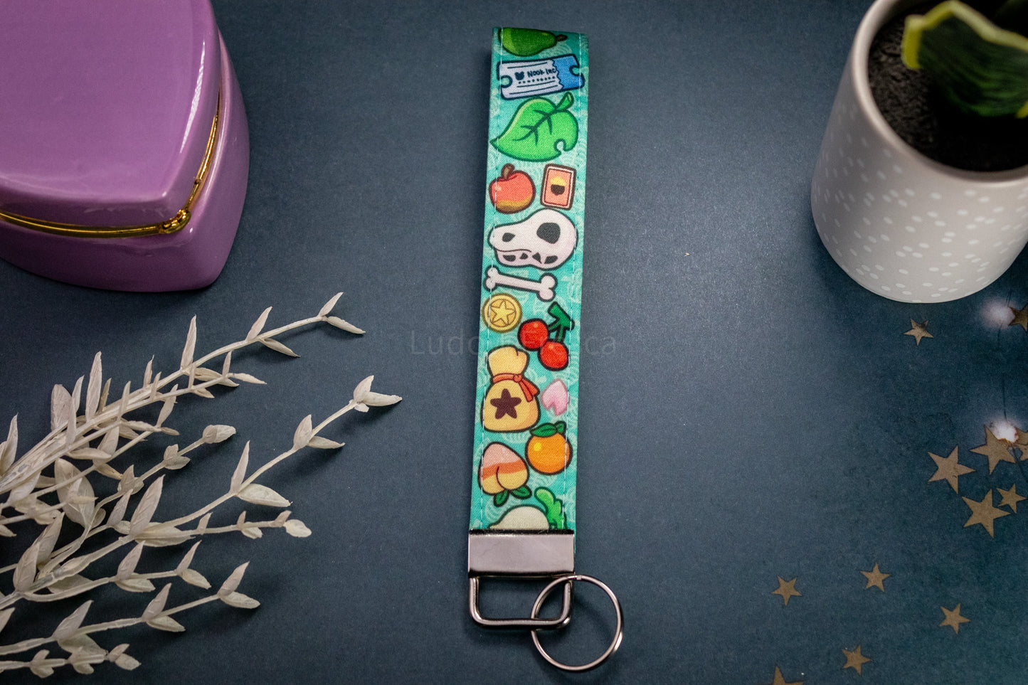 Debt But Make It Cute Green // Key Fob Wristlet