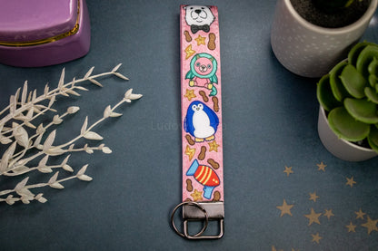 Girl and Her Dog // Key Fob Wristlet