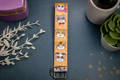 Hamsters With Personality // Key Fob Wristlet