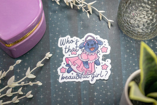 Loona Lunatic -- Who's That Beautiful Girl? // Vinyl Sticker