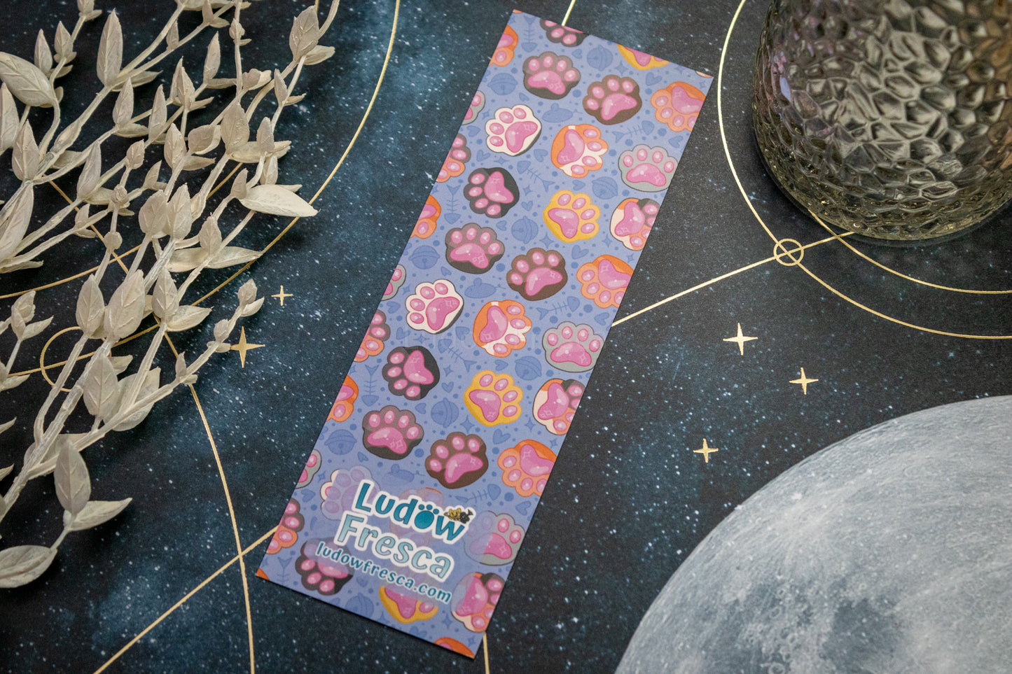 Blue Cat Paws // Bookmark