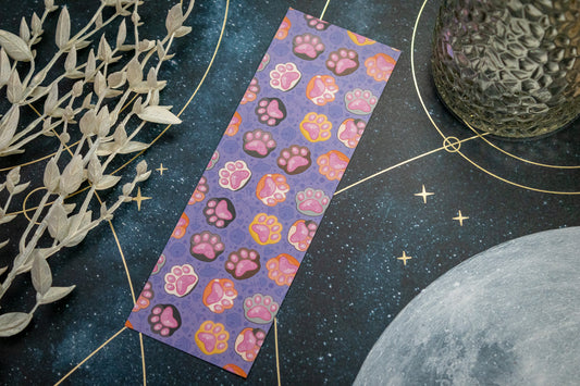 Purple Cat Paws // Bookmark