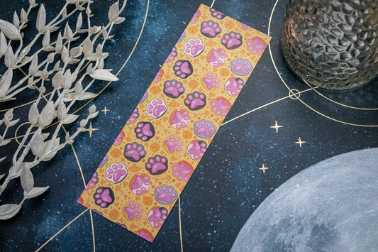 Yellow Cat Paws // Bookmark