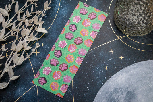 Green Cat Paws // Bookmark