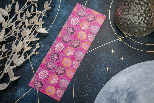 Pink Cat Paws // Bookmark