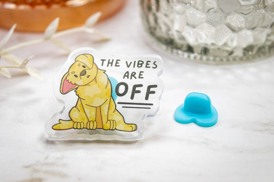 Sunny Sunshine -- The Vibes are Off // Acrylic Pin