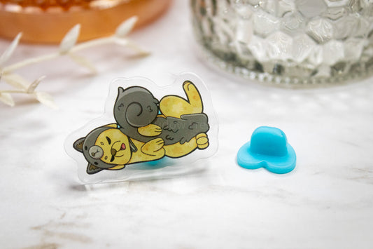 Shadow Bowbow -- Sleepy Squirrel // Acrylic Pin