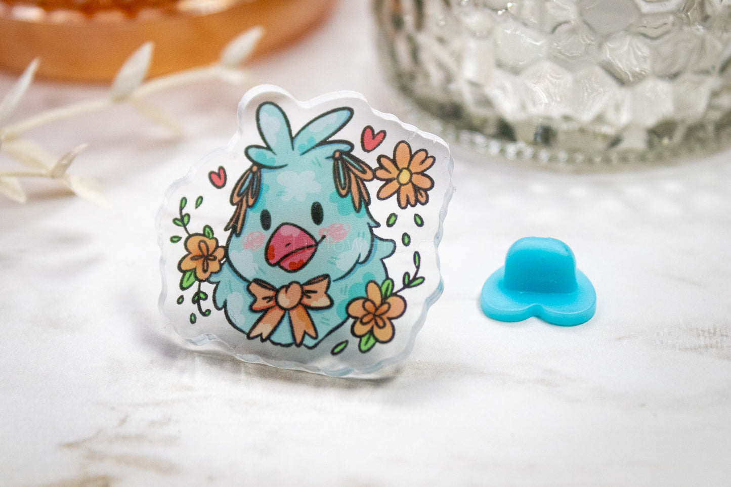 The Bird -- Coquette Cutie Bird // Acrylic Pin