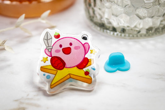 Hungry Pink Blob // Acrylic Pin