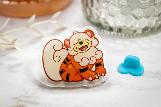 Fire Islander Dog // Acrylic Pin