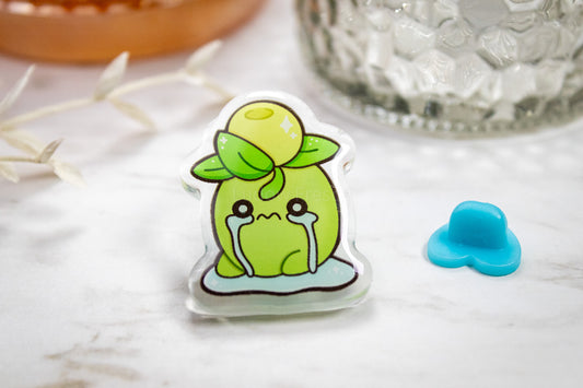 Crying Olive // Acrylic Pin