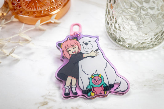 Girl and Her Dog // Acrylic Keychain