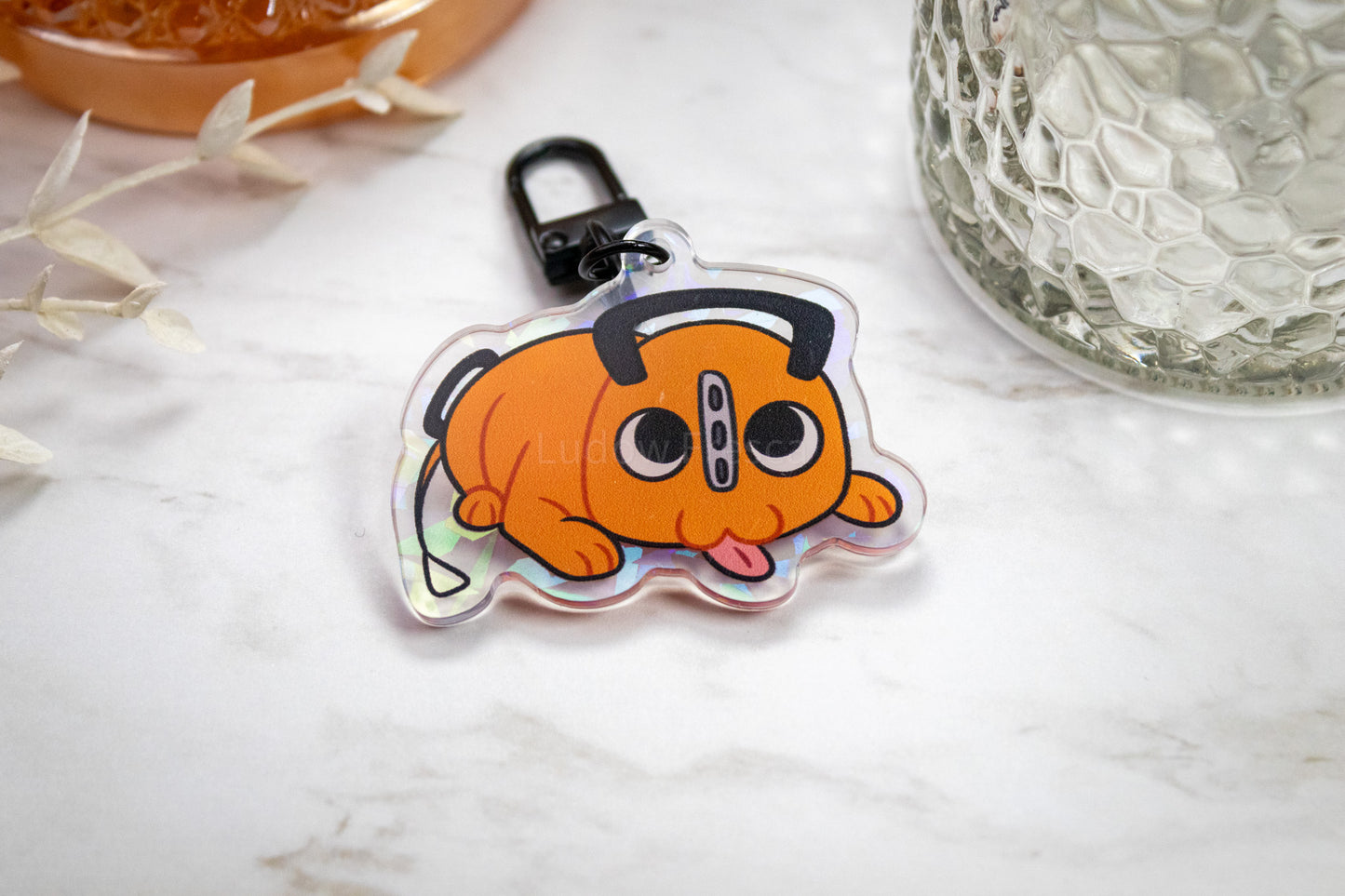 Demon Dog -- Blep // Acrylic Keychain