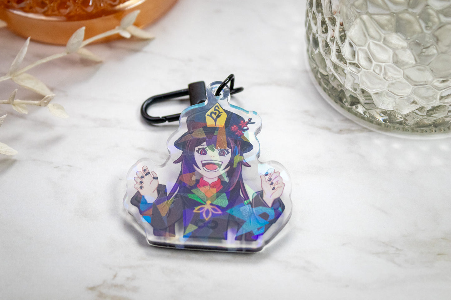 Genshin Impact Hu Tao -- Boo Spooky!! // Acrylic Keychain