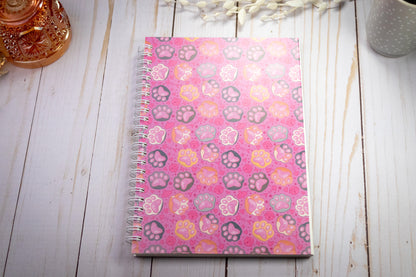 Pink Cat Paws // Spiral Notebook