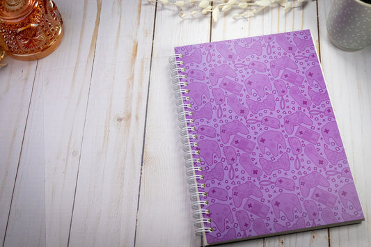 Purple Game Controllers // Spiral Notebook