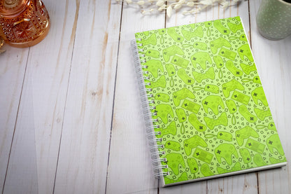 Green Game Controllers // Spiral Notebook