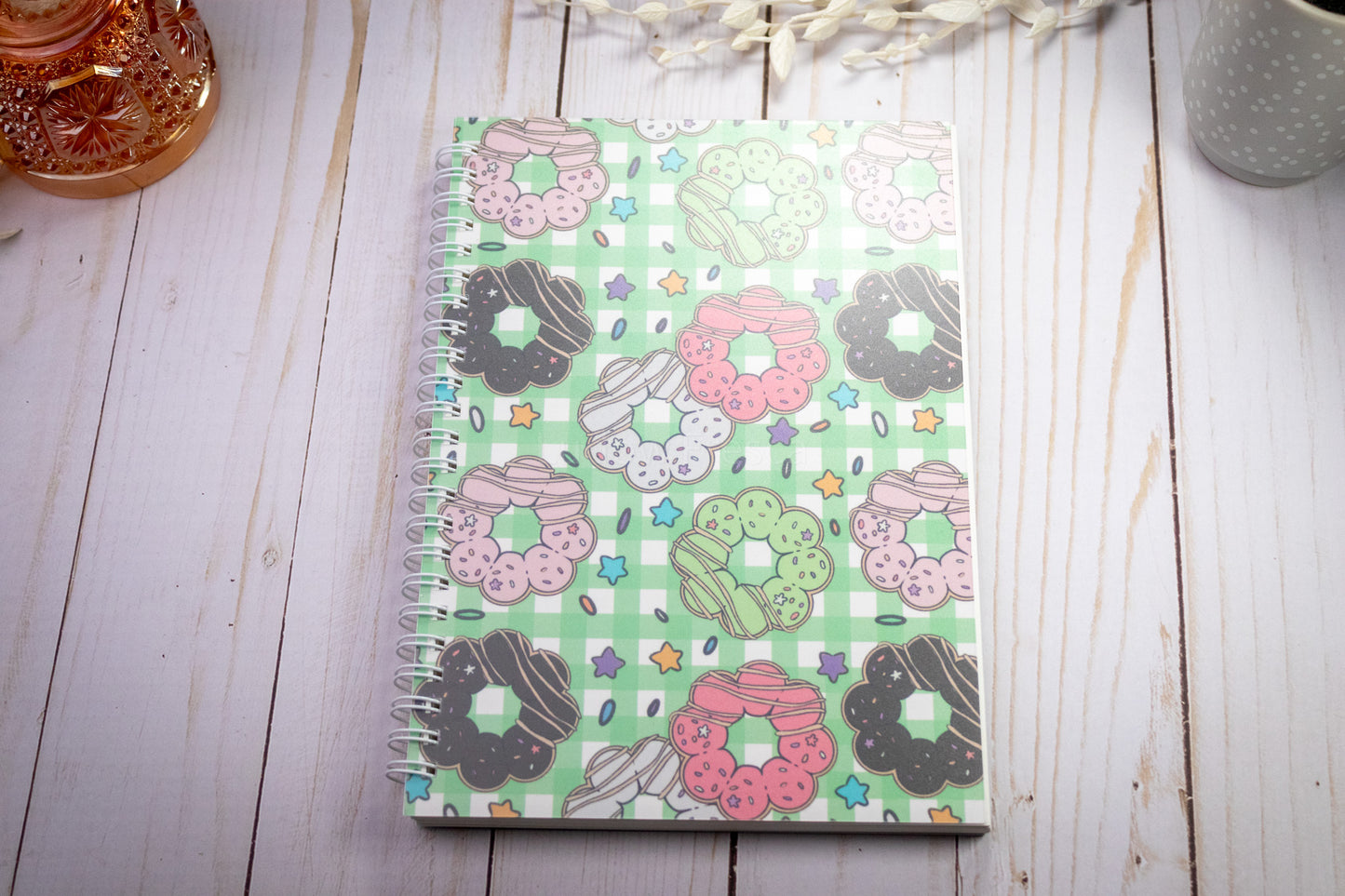 Green Mochi Donut // Spiral Notebook