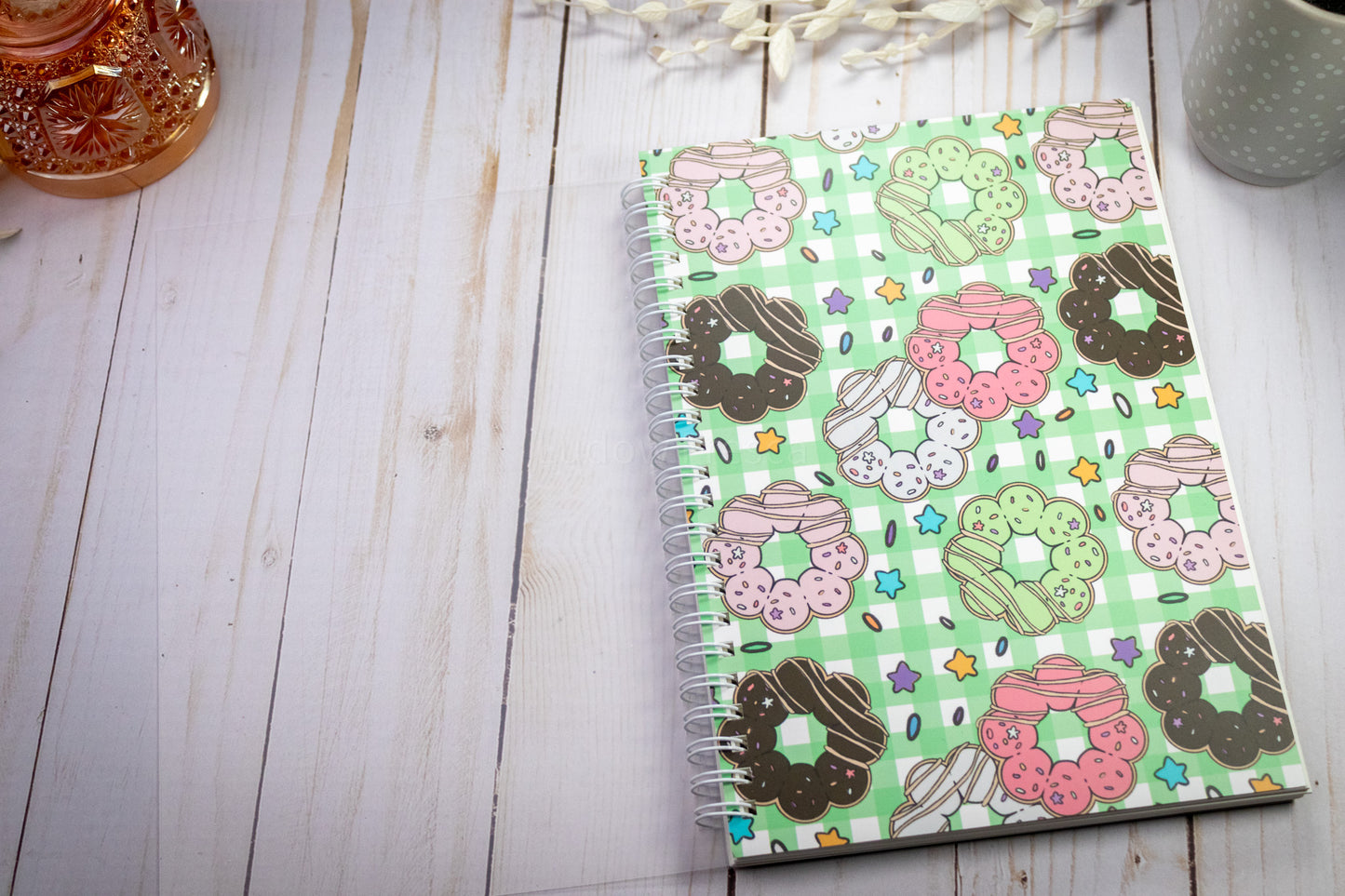 Green Mochi Donut // Spiral Notebook