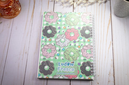 Green Mochi Donut // Spiral Notebook