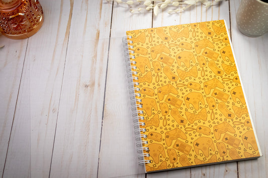 Yellow Game Controllers // Spiral Notebook