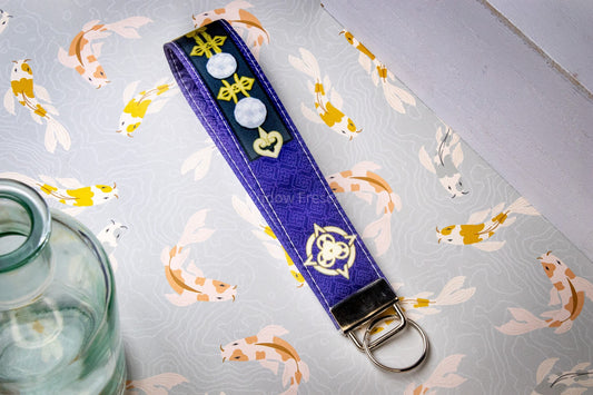 Genshin Impact Kujou Sara // Key Fob Wristlet